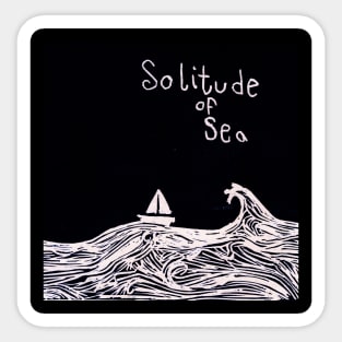Solitude of the sea Sticker
